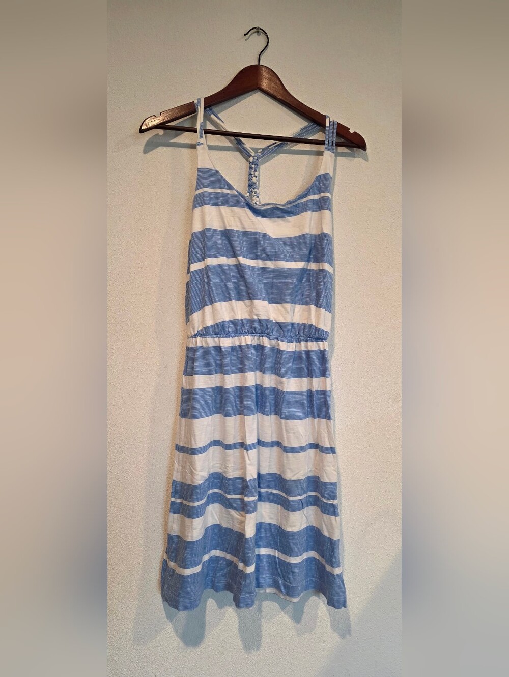 Lilly Pulitzer Striped Spaghetti Dress Sz Medium Blue White Summertime Fun